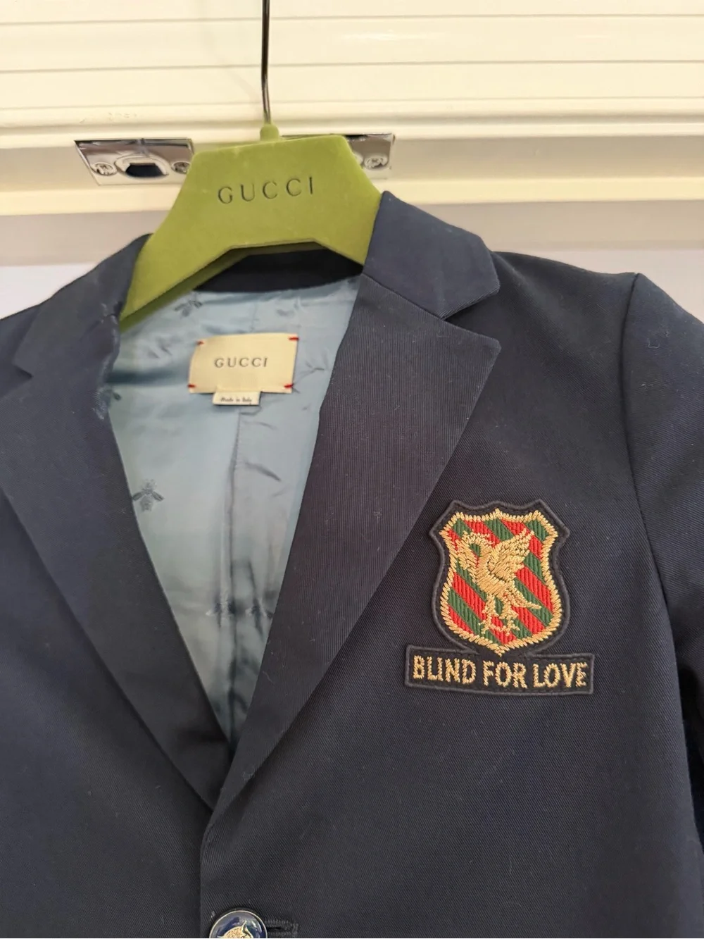 Authentic Gucci Kids “Blind for Love” Blazer – Size 10